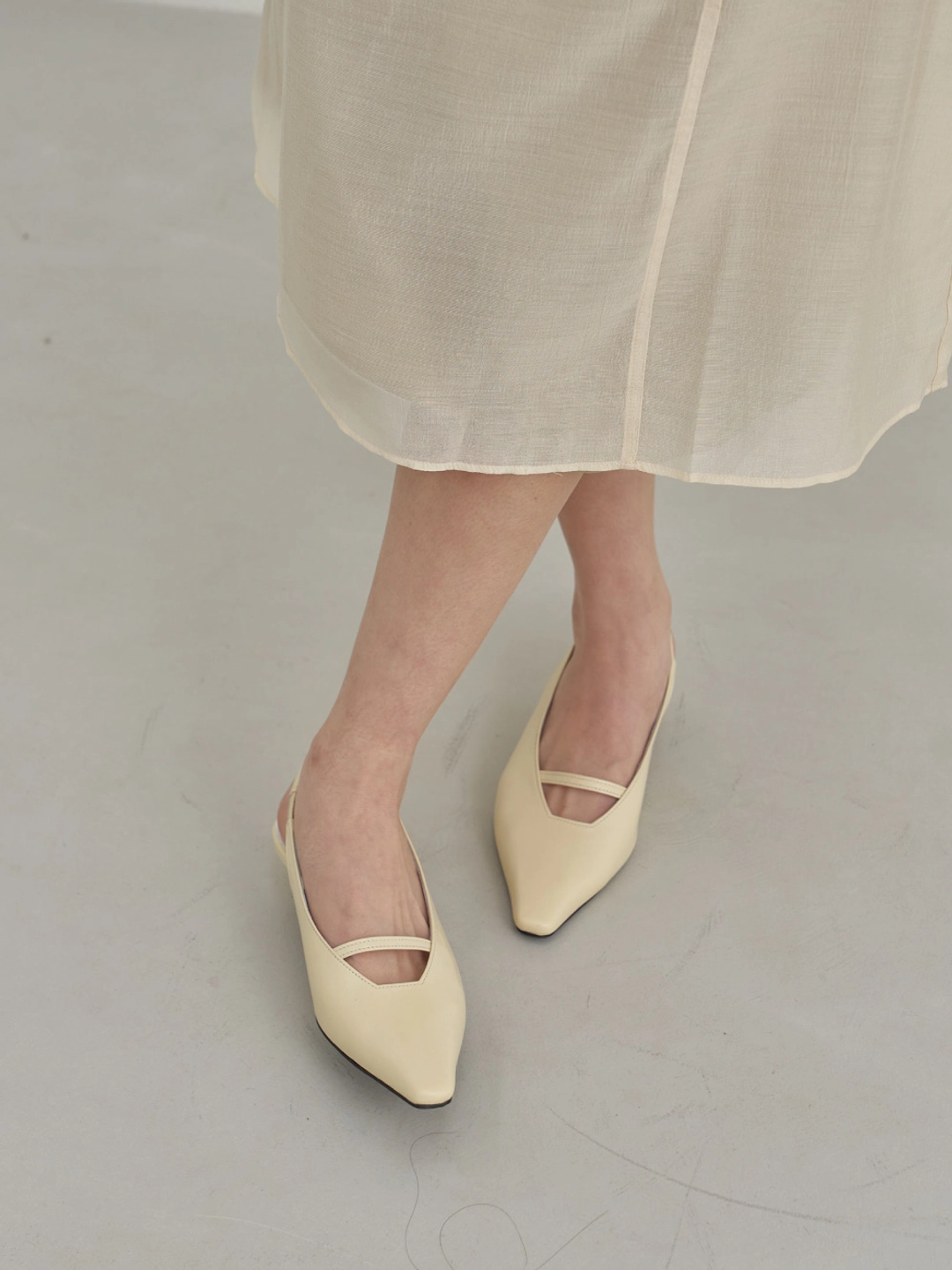 러브듀이 SILHOUETTE slingback  / 버터 상품 이미지 2