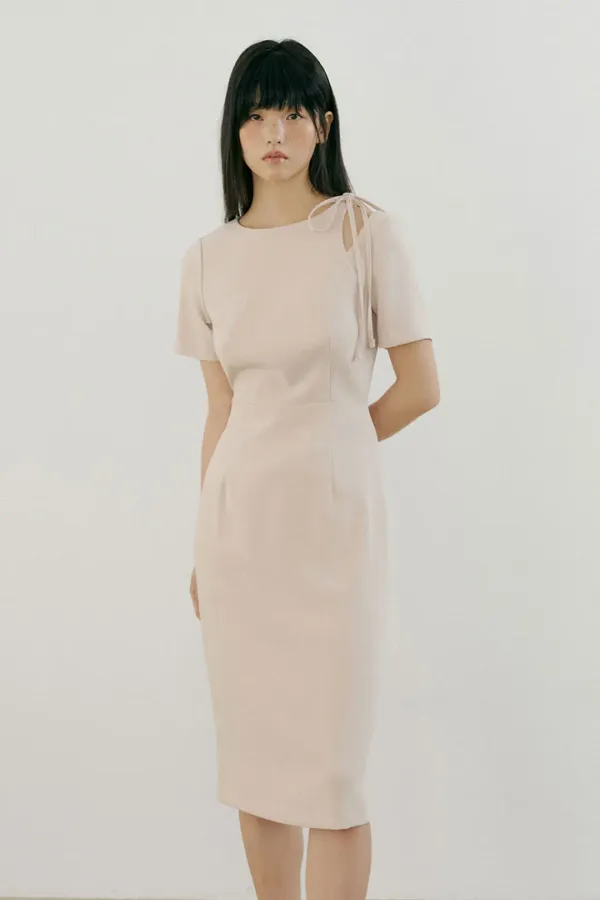 Slit Strap One-piece (beige)