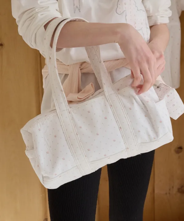 Flower Cottage Duffle Bag ( White )
