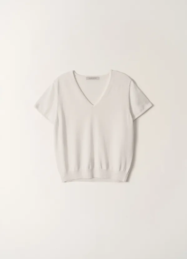 Lany short sleeve knit (White)