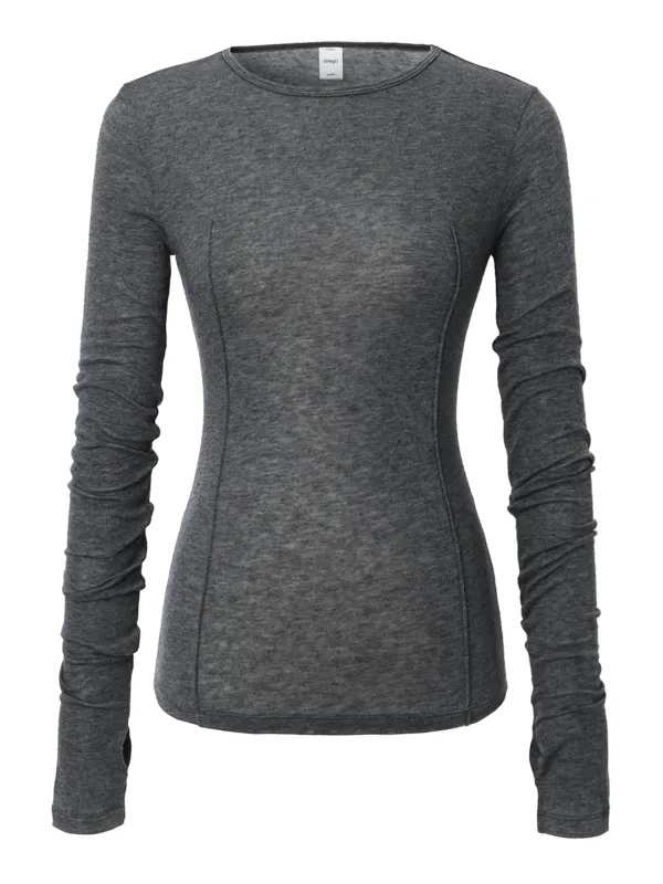 [3rd Reorder] Pintuck Warmer Long Sleeve (grey)
