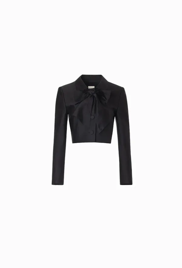 Lucy Silk Jacket (Black)