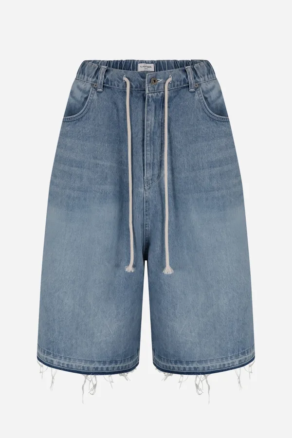 25SS wide bermuda denim shorts
