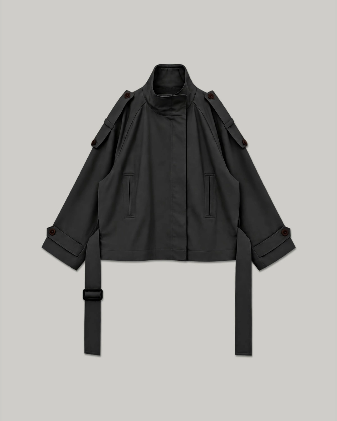 패브릭컬리지 [Sold Out] Belted Half Trench Coat_2Color 상품 이미지 3