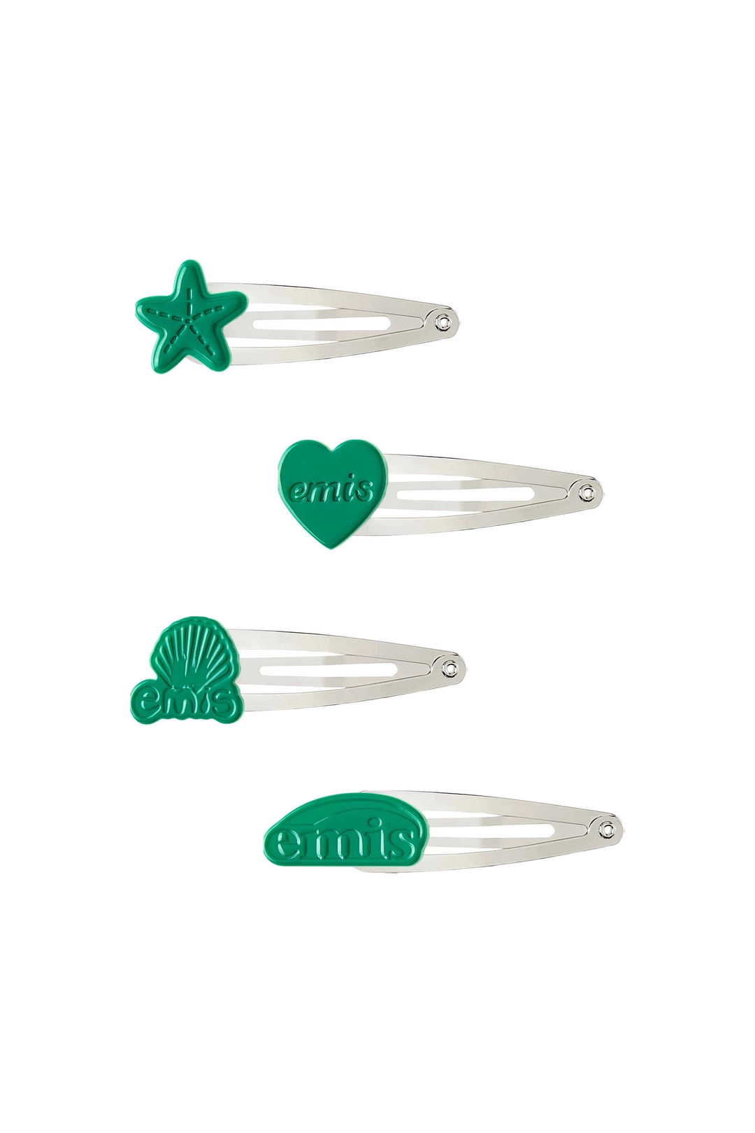 이미스 LOGO SNAP HAIR CLIP-GREEN 상품 이미지 1