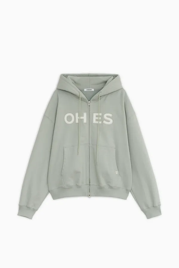 [10/23 예약배송] LOGO PATCH HOODED ZIP-UP, SAGE MINT