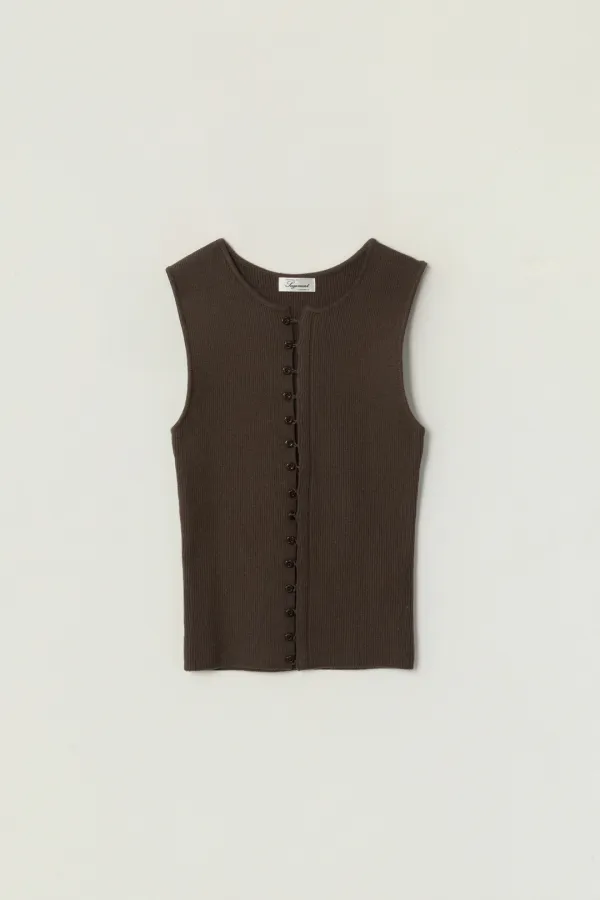 MARLEY WOOL VEST_BROWN