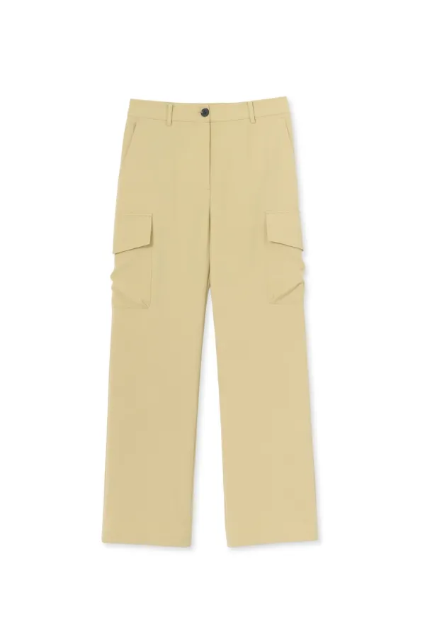 RELAXED CARGO PANTS (YELLOW BEIGE)