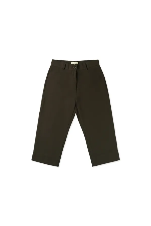 Line capri pants_brown
