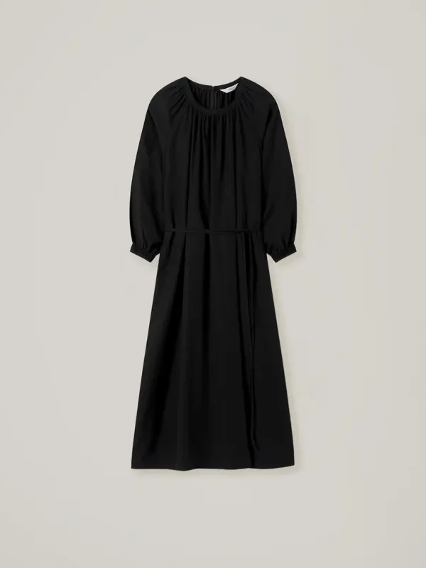 Amour shirring dress - Black