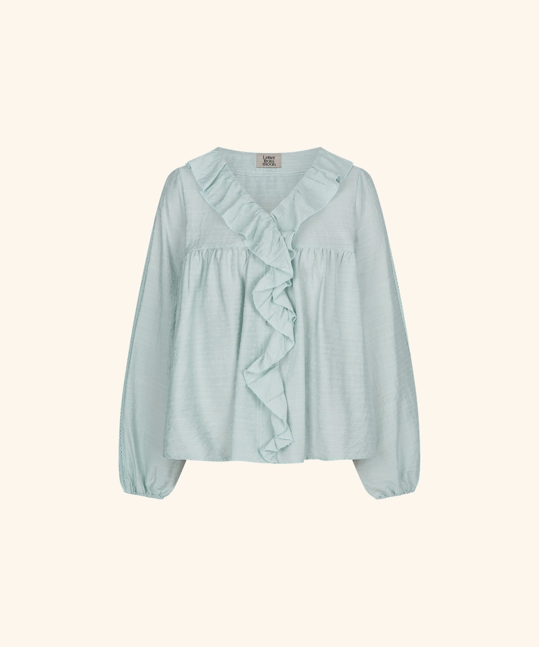 레터프롬문 Amelie Ruffle Lace Blouse (Skyblue) 상품 이미지 1