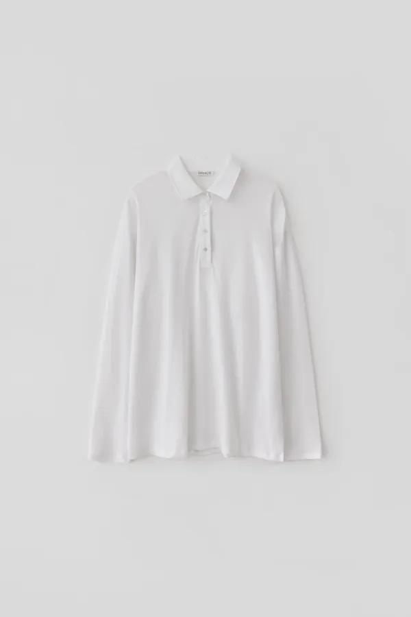 Soft Dry Cotton Collar T-Shirt_White