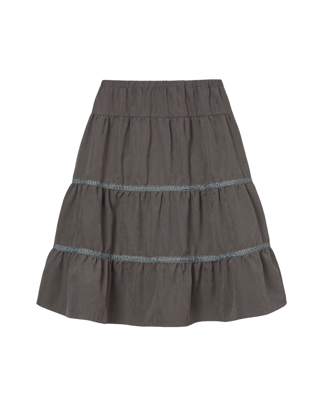 에이이에이이 CHECK MIDI TIERED SKIRT [BROWN] 상품 이미지 3