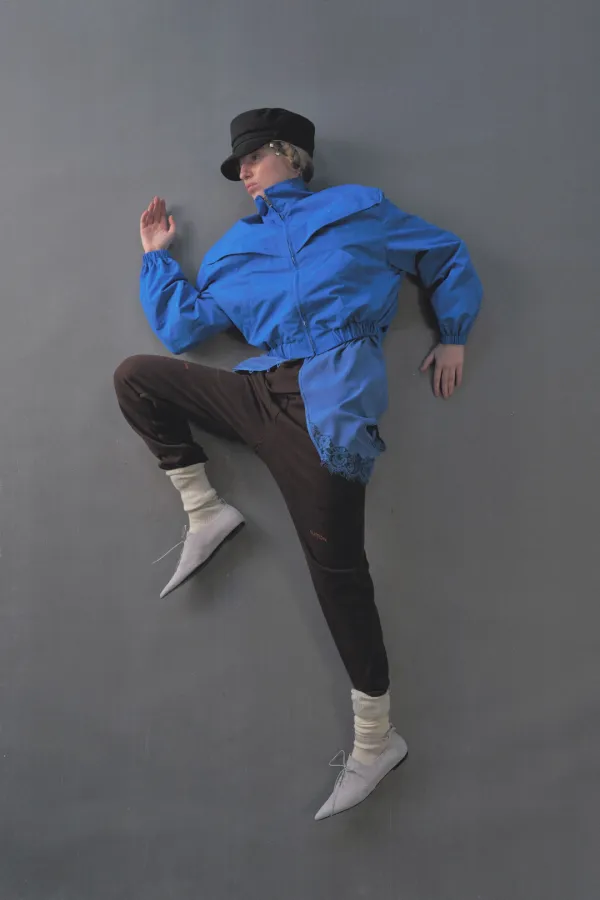PF26 BLUE HYBRID WIND BREAKER JACKET