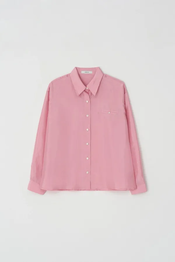 Shine overfit shirt (Pink)