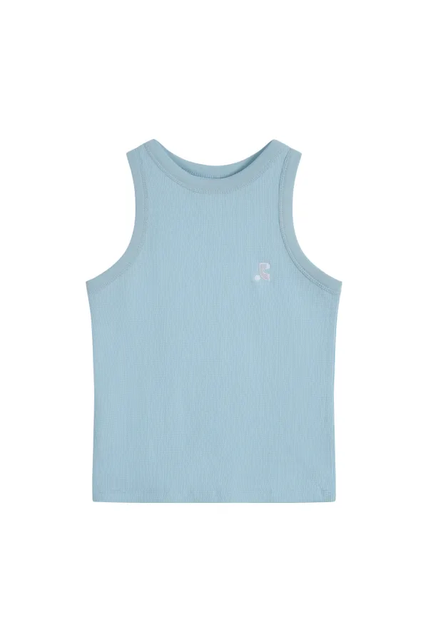 WAFFLE SLEEVELESS - SKY BLUE