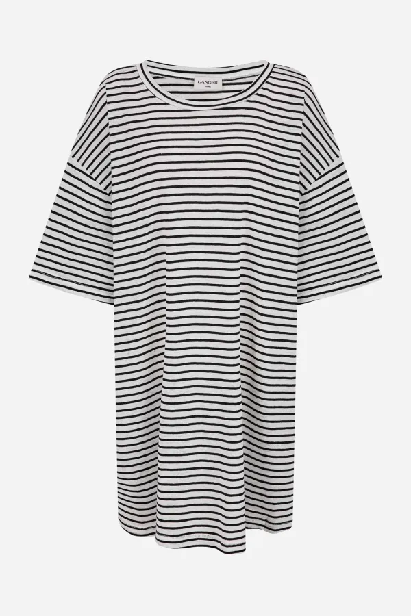striped linen overfit t-shirt