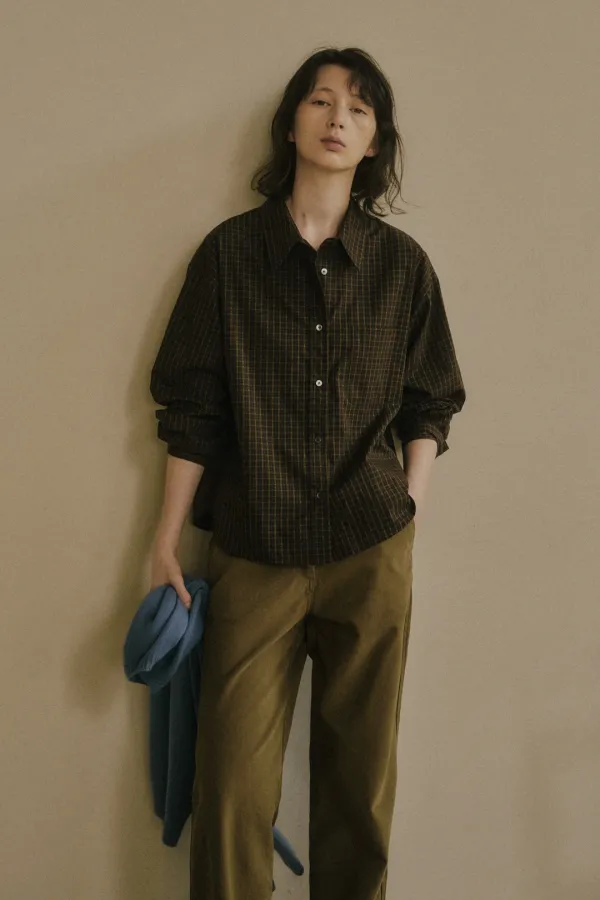 CHESTNUT CHECK SHIRT_BROWN