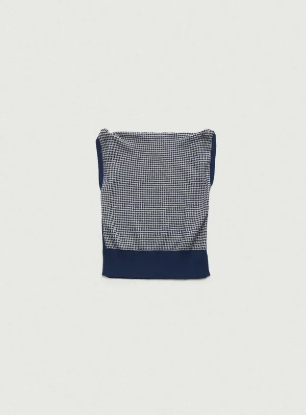 Twist Sleeveless Knit Top_Navy