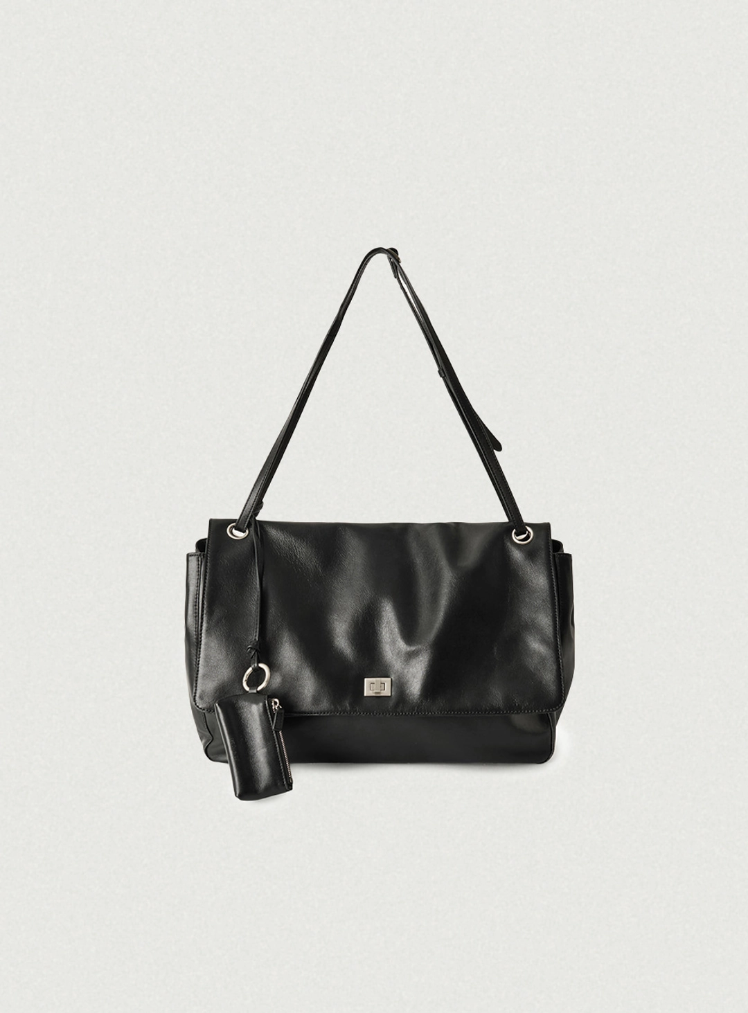 더바넷 Flou Large Soft Flap Bag_Black 상품 이미지 1