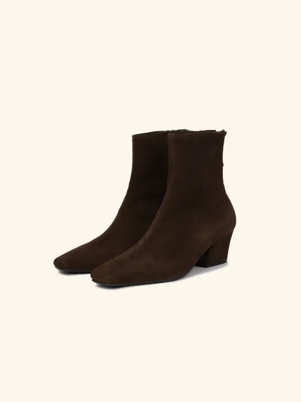 25 ACCORDION ankle boots/ 브라운스웨이드