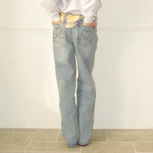 SIDE LINE STRAIGHT DENIM LIGHT BLUE