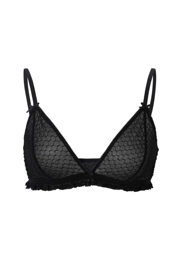 Puffy lace bralette