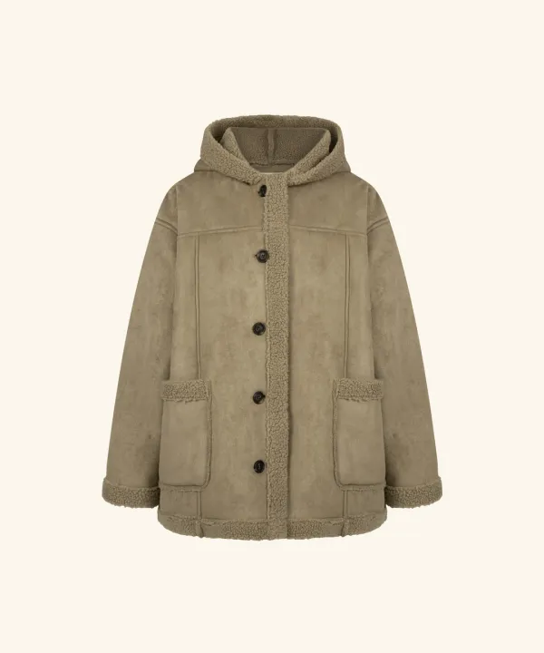 [9/21 순차배송] Bailey Hooded Mustang Coat ( Brown )