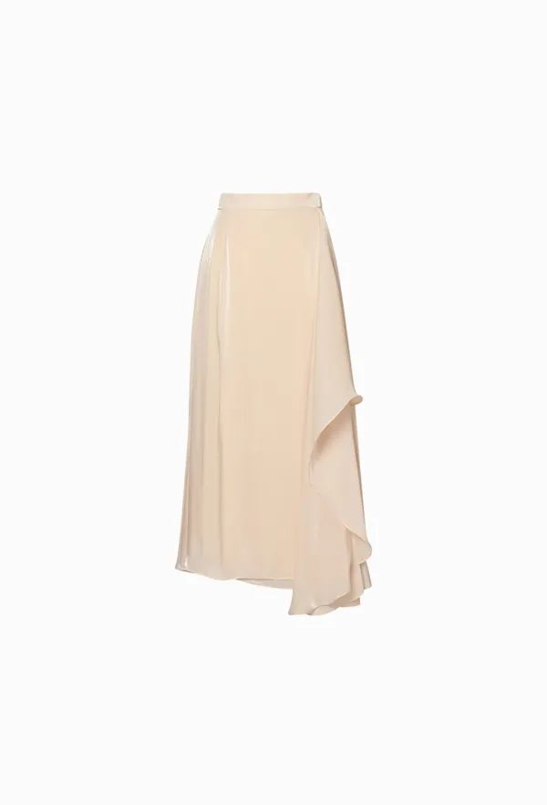 Anais Wrap Skirt (Beige)