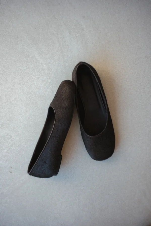 SONGCHI BALLET FLATS [ BROWN / BLACK ]