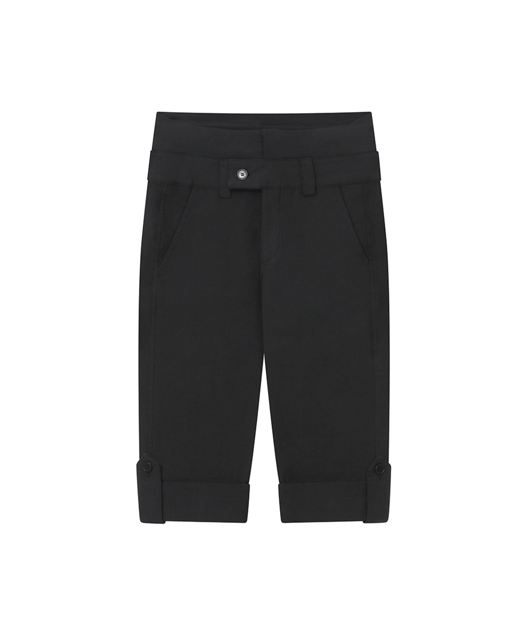 미세키서울 [레이 PICK] Rolled button capri pants BLACK 상품 이미지 1