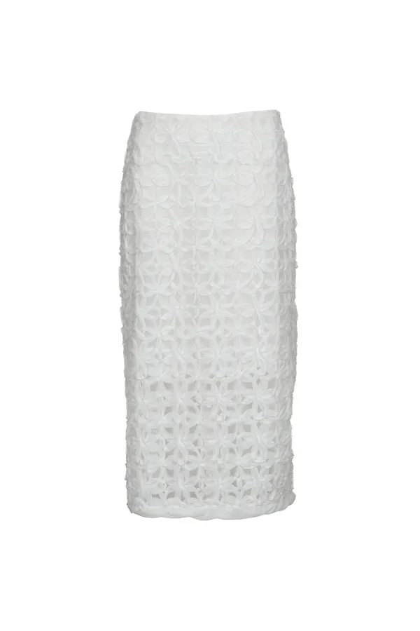 [RE-EDITION] LACE MIDI SKIRT