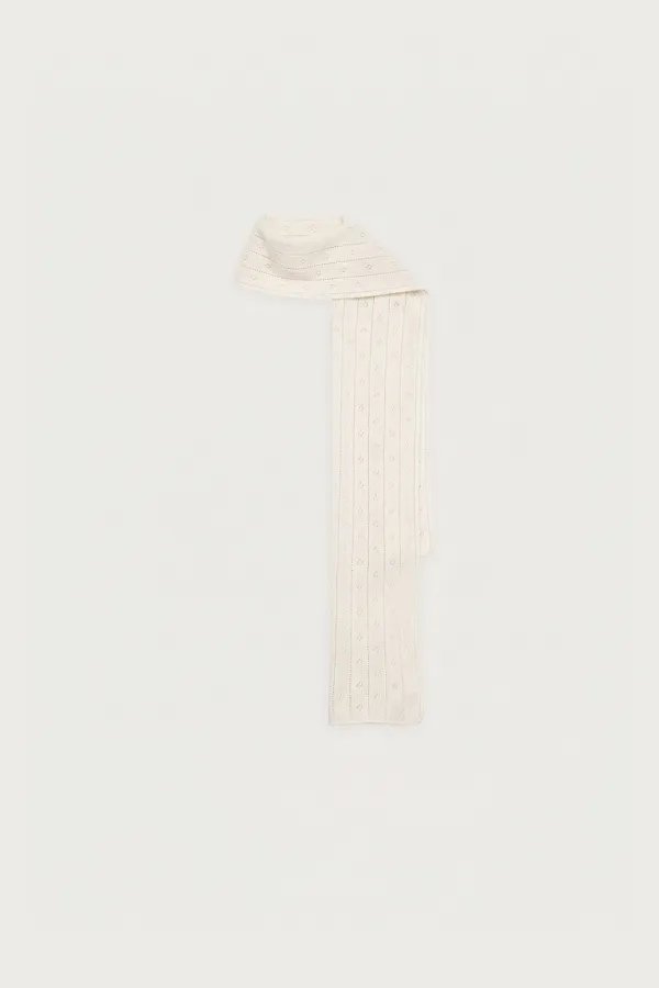 PUNCHING KNIT MUFFLER DOVE