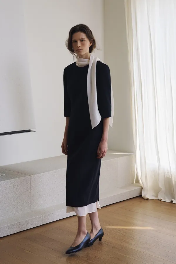[2차 리오더] Contour Tie Dress [LMBFAUDR811]-Black