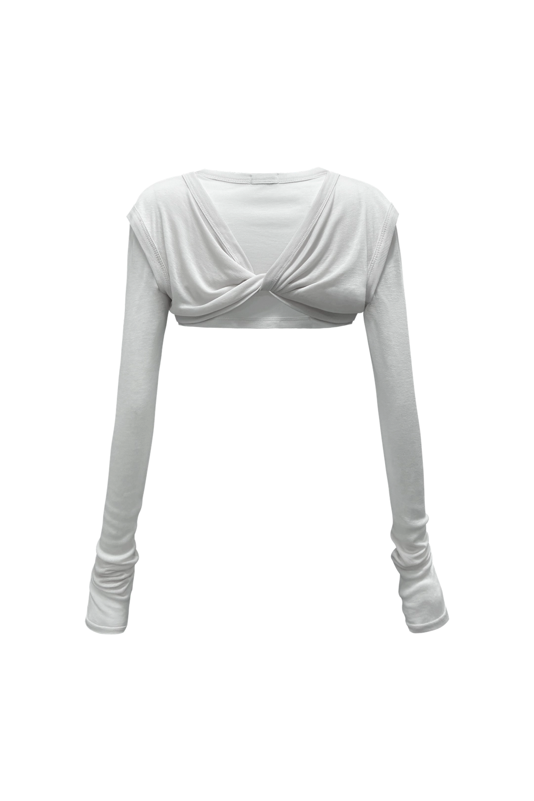 체메씨 KNOT OVERLAP BOLERO (LIGHT GRAY) 상품 이미지 2