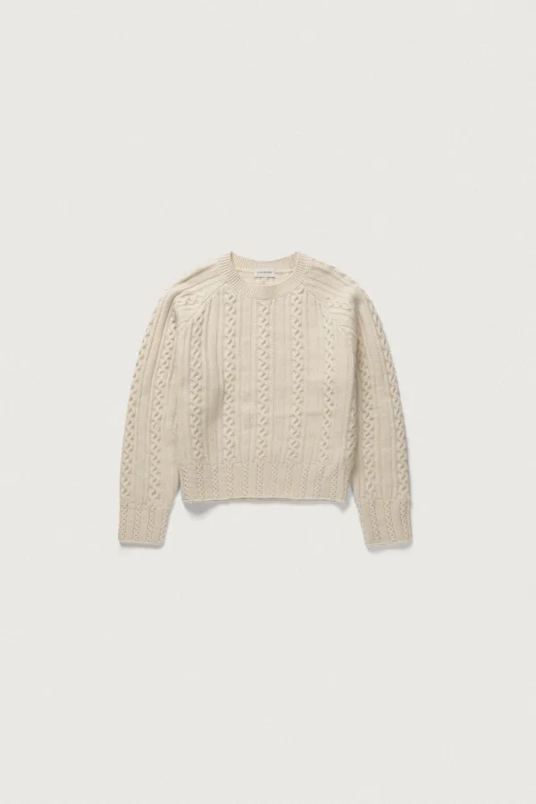 COA WOOL CABLE KNIT [IVORY]