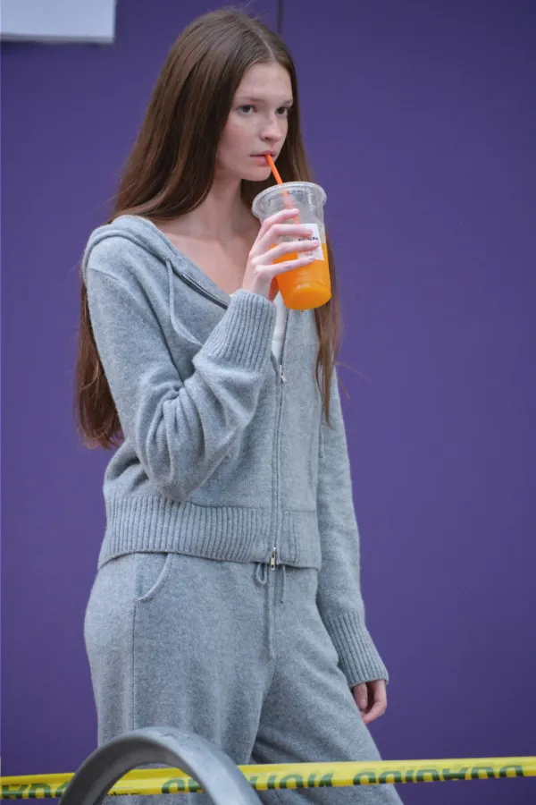 [Release] Mute Wool Knit Zip-Up Hoodie - Grey
