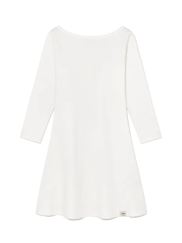 3/4 G COMFORT DRESS (WHITE)