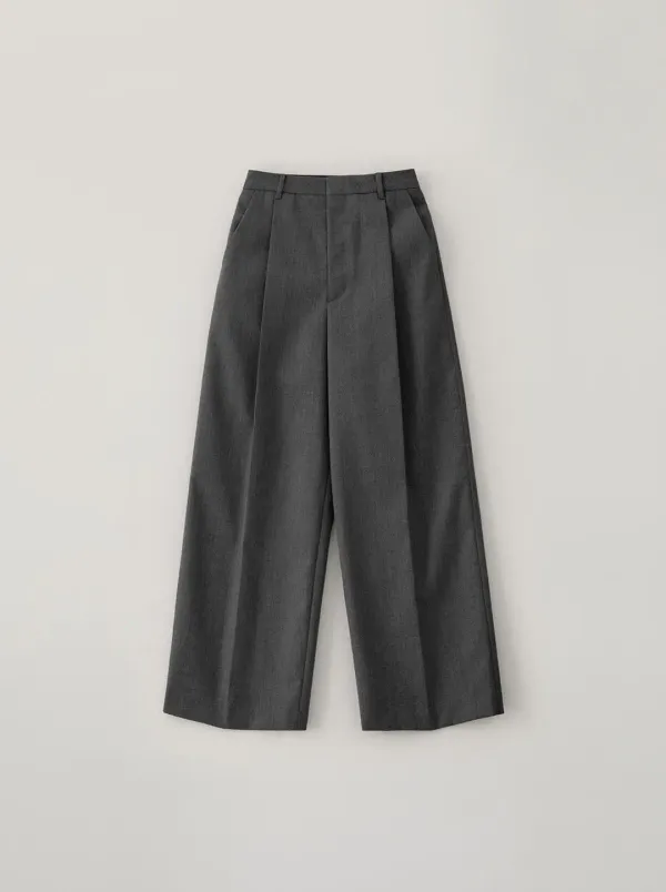 MILD WOOL PANTS_GRAY