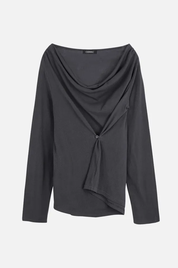 Button Round Top _ Charcoal