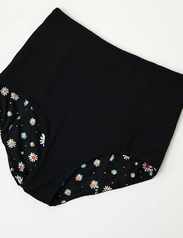 RIBBED REVERSIBLE BIKINI TOP_BLACK