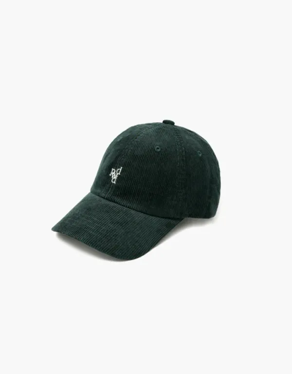 dpwd corduroy cap - dark green