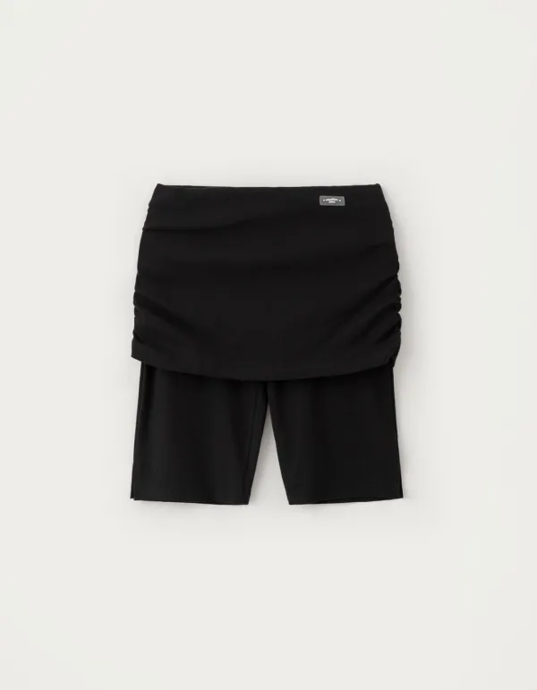 [Release] 7.3 출고 Fold Shirring Biker Shorts - Black