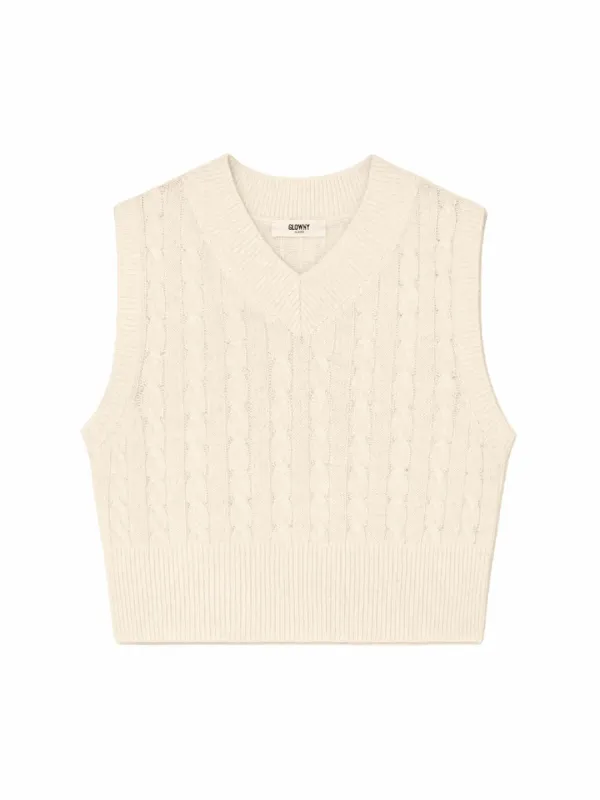 G CLASSIC WOOL MINI VEST (CREAM)
