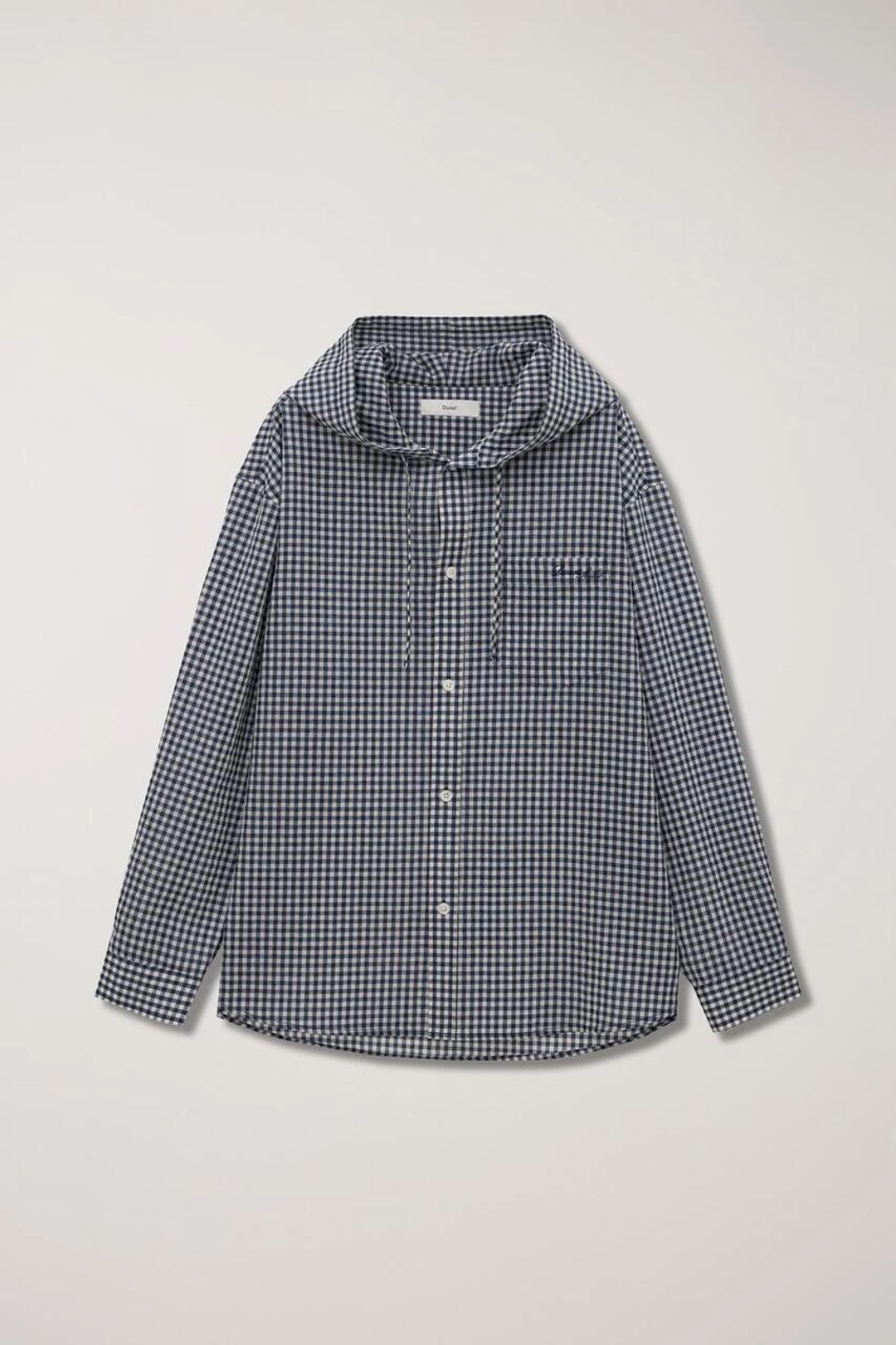 던스트 UNISEX CLASSIC HOODED SHIRT BLUE CHECK 상품 이미지 1