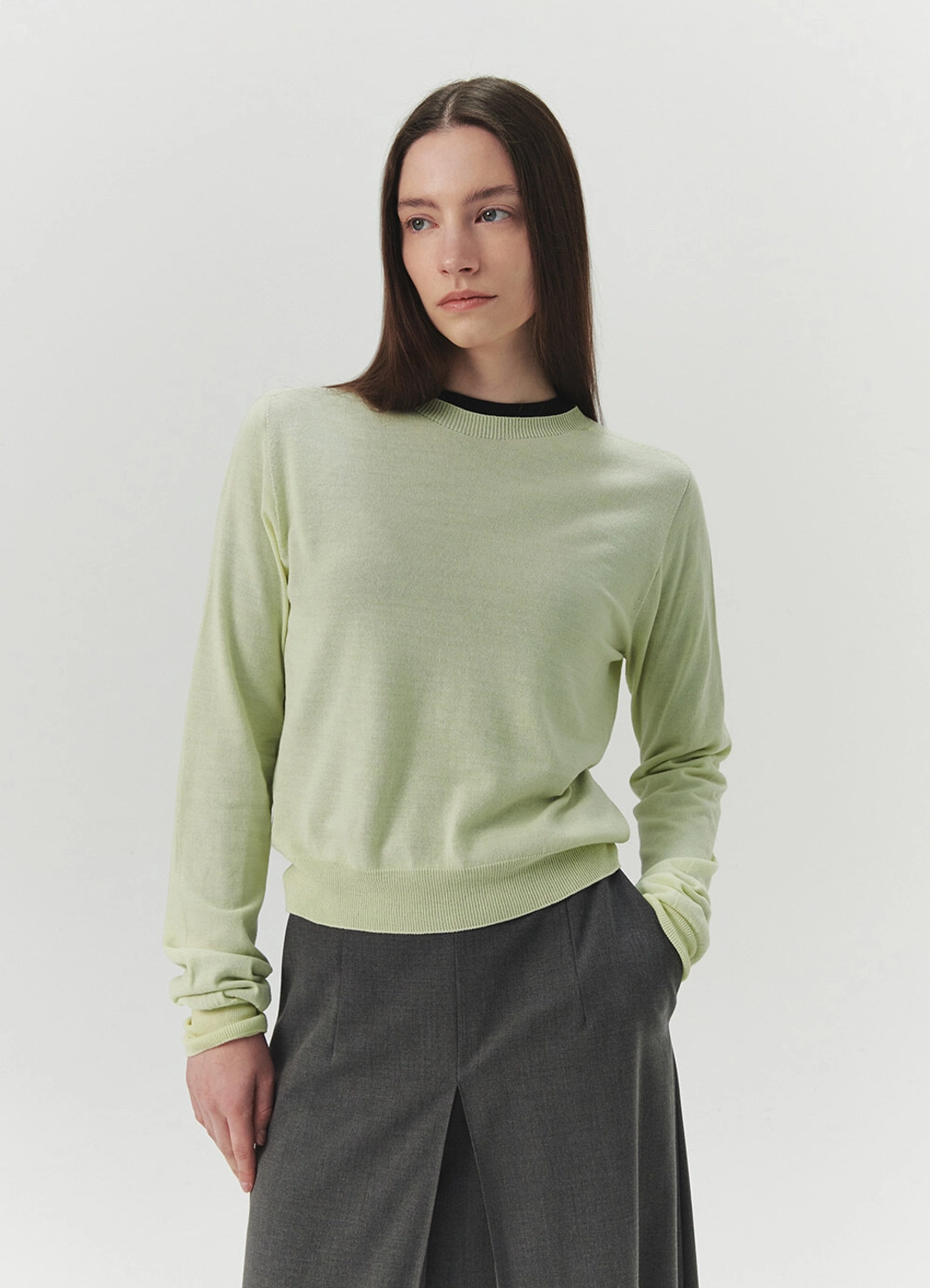 르바 Wholegarment Classic Knit - Lime 상품 이미지 2