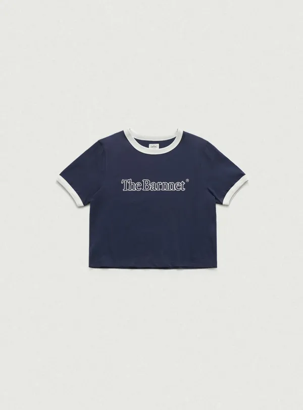 [Last Offer] Basic Logo Ringer T-Shirt_Navy