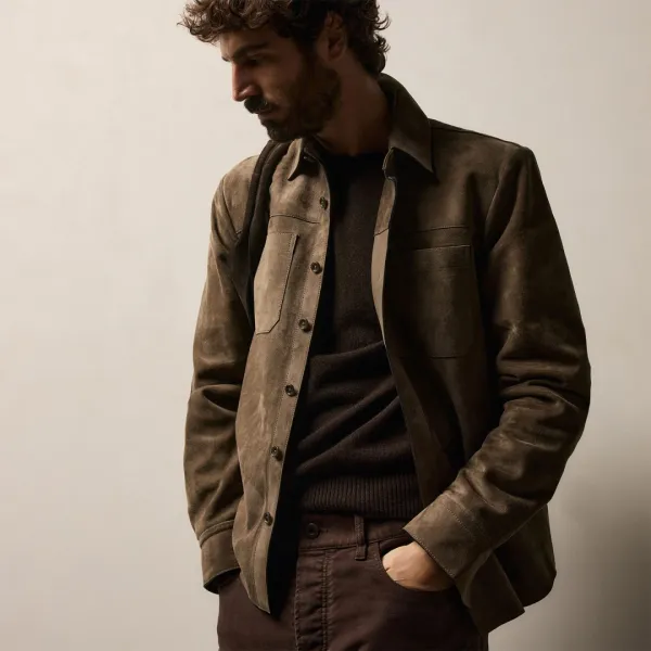 Suede Western Shirt - Caribou