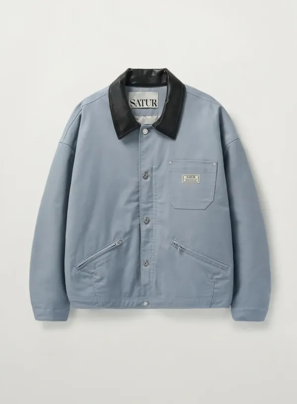 Cotton Work Jacket - Sky Blue