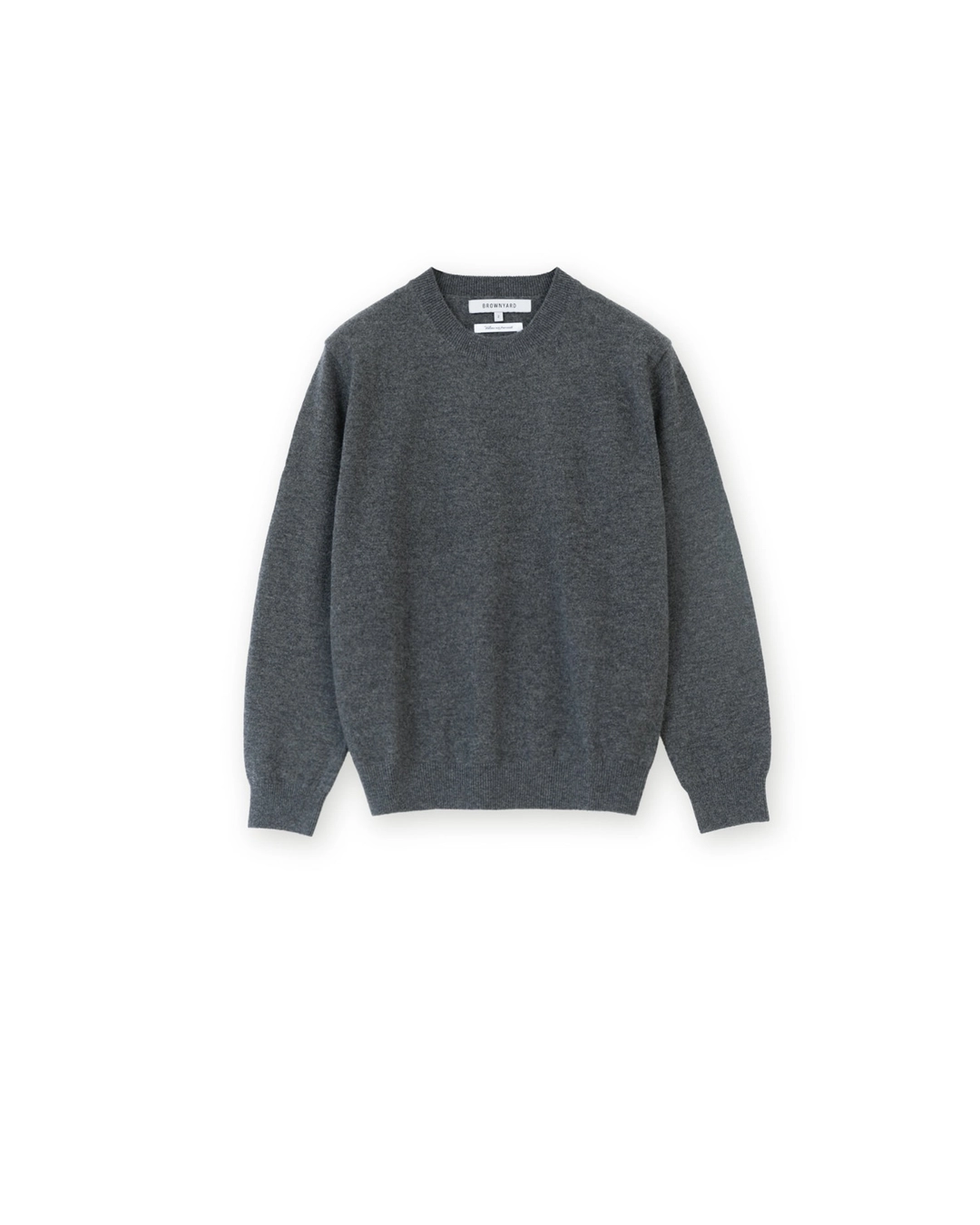 브라운야드 W Extra Super Fine Crewneck Knit, Charcoal 상품 이미지 3